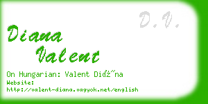 diana valent business card